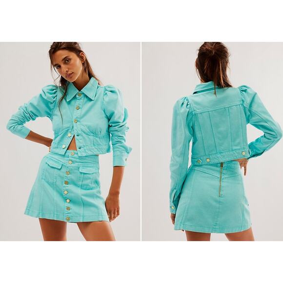Aureta Puff‎ Sleeve Lottie Jacket by Free People XS - Picture 1 of 12
